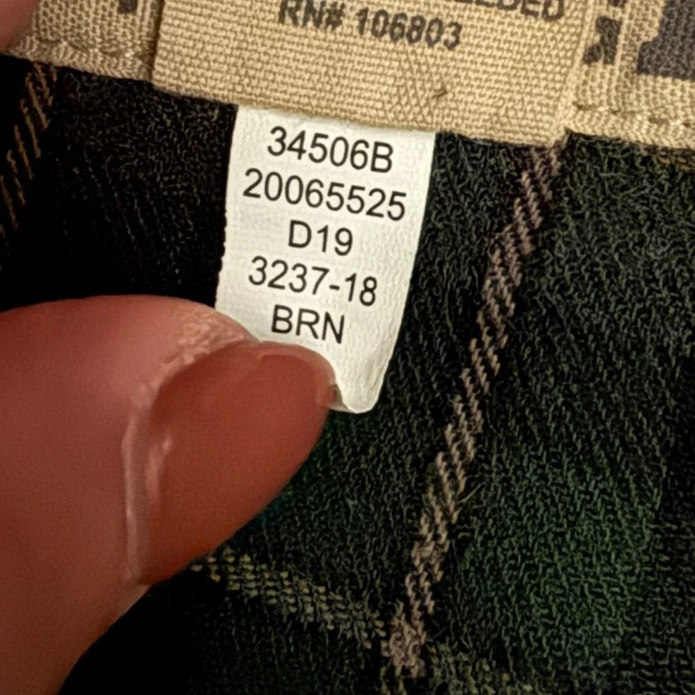Duluth Trading Co Flannel Lined Fire Hose Canvas Pants Brown 32x32 Workwear Mens